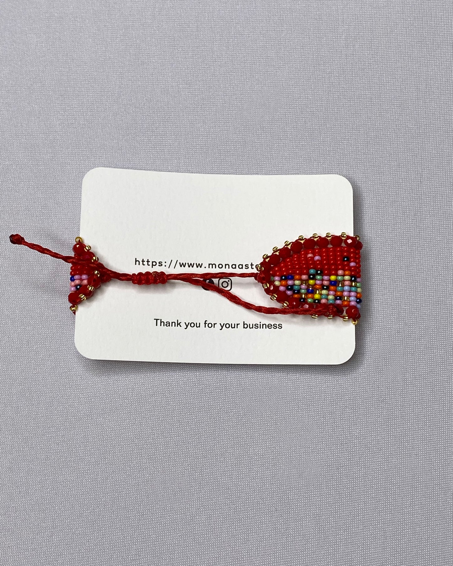 Red and Candy Sprinkles Bracelet