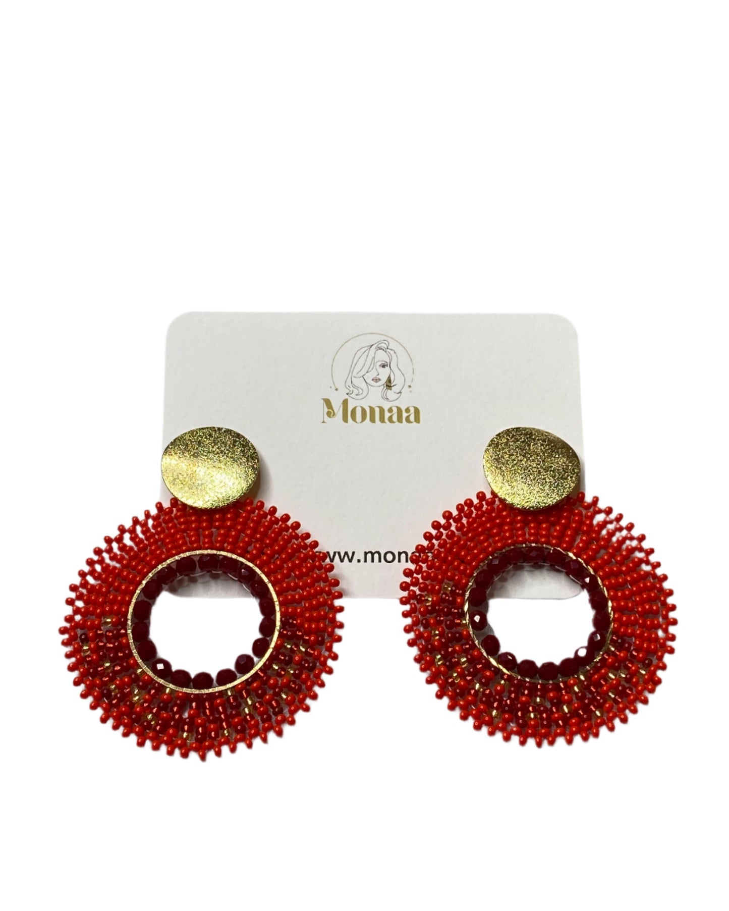 Round Beaded Earrings