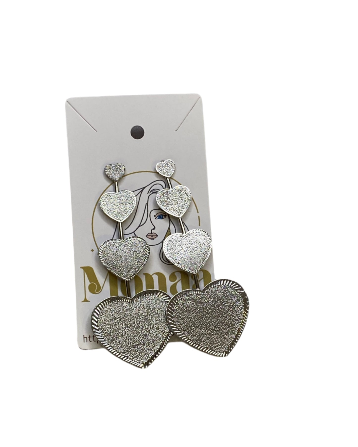 Hearts pendant earrings