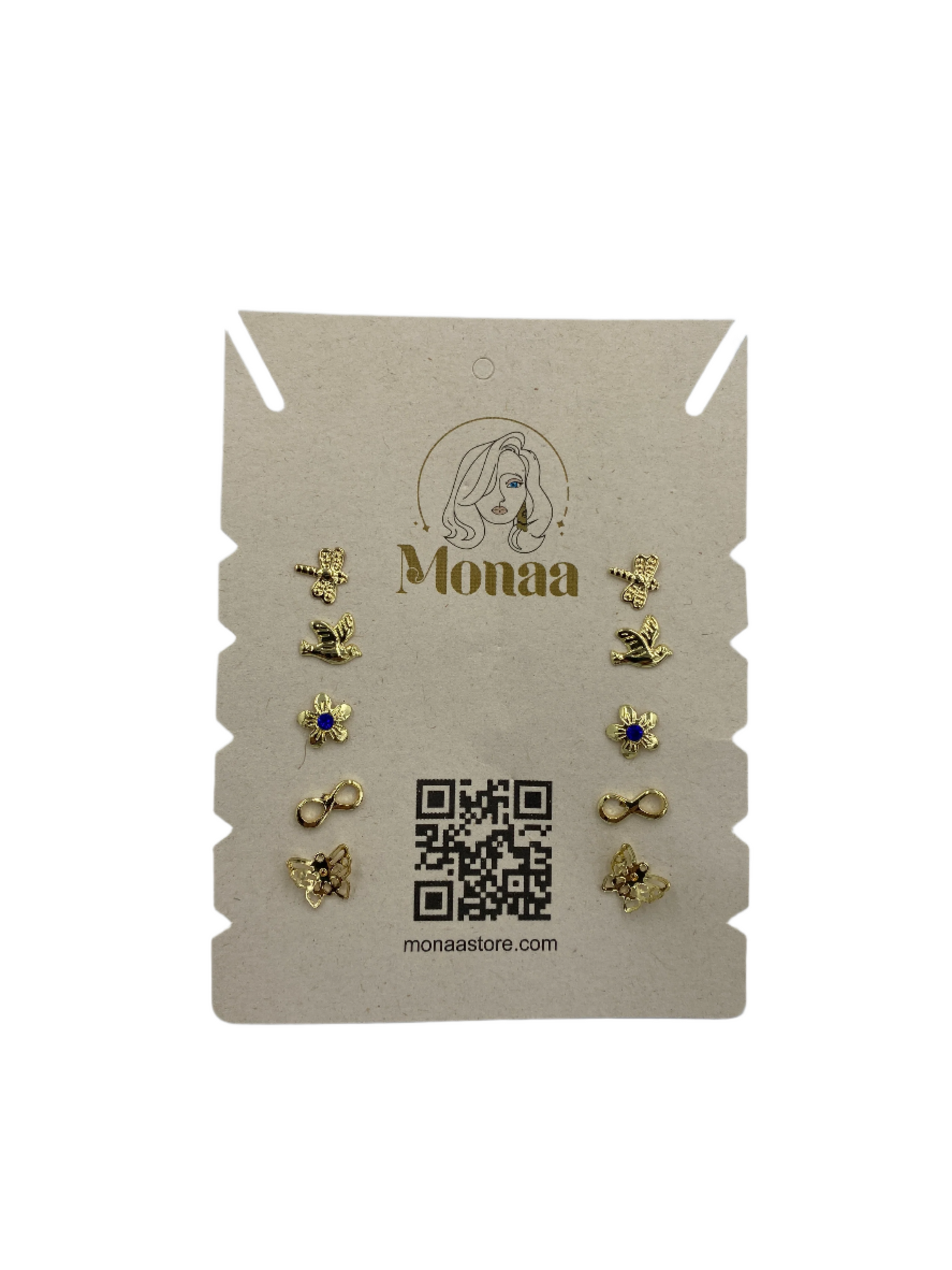 Set of Small Gold Earrings