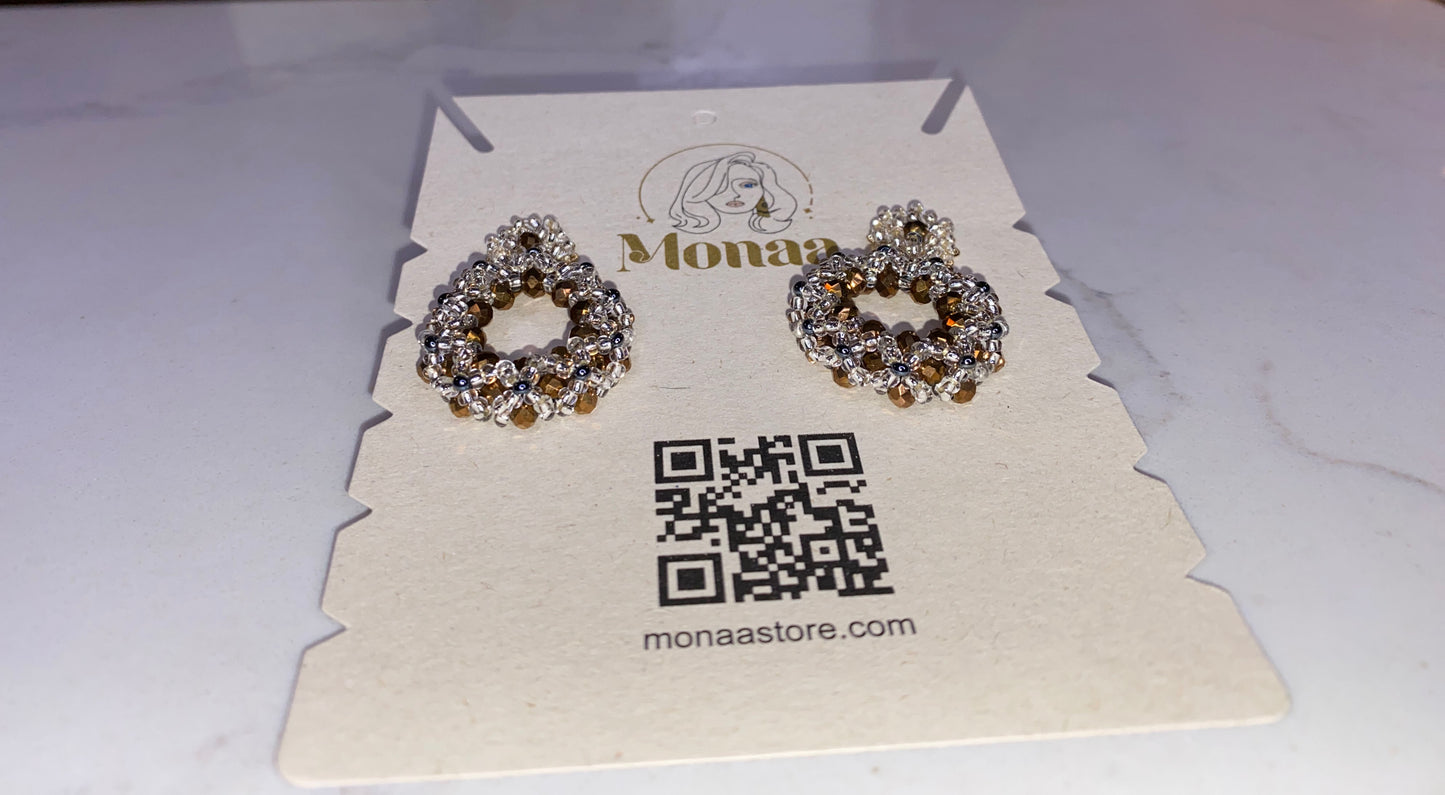 Modern Glam: Ring earrings in Gold and Silver.