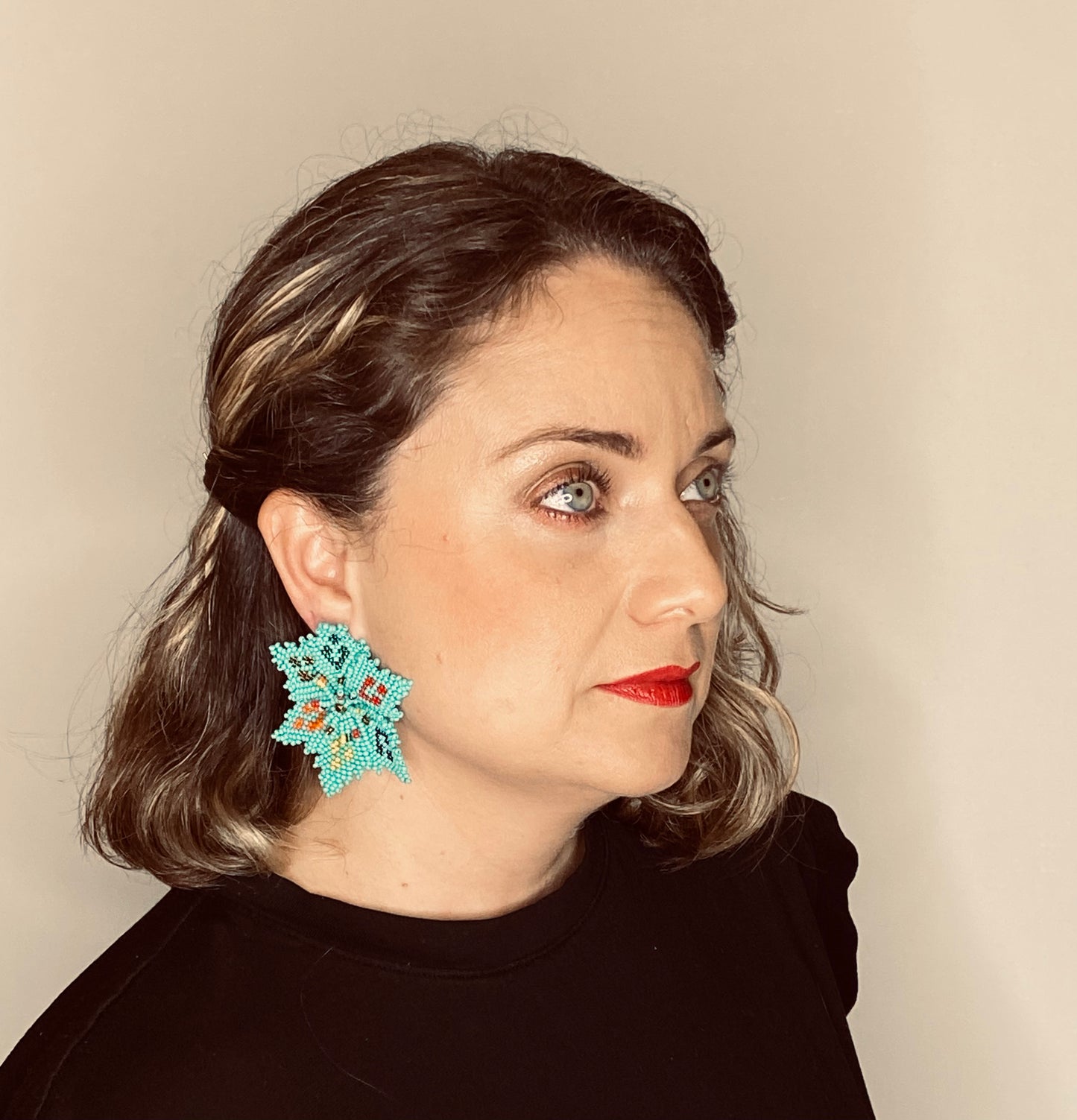 Custom handcrafted beaded earrings