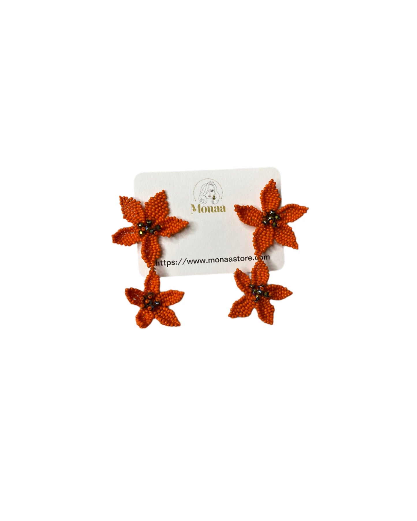 Floral Drop Earrings available in various colors
