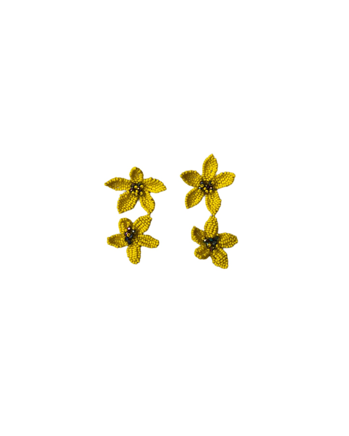 Floral Drop Earrings available in various colors