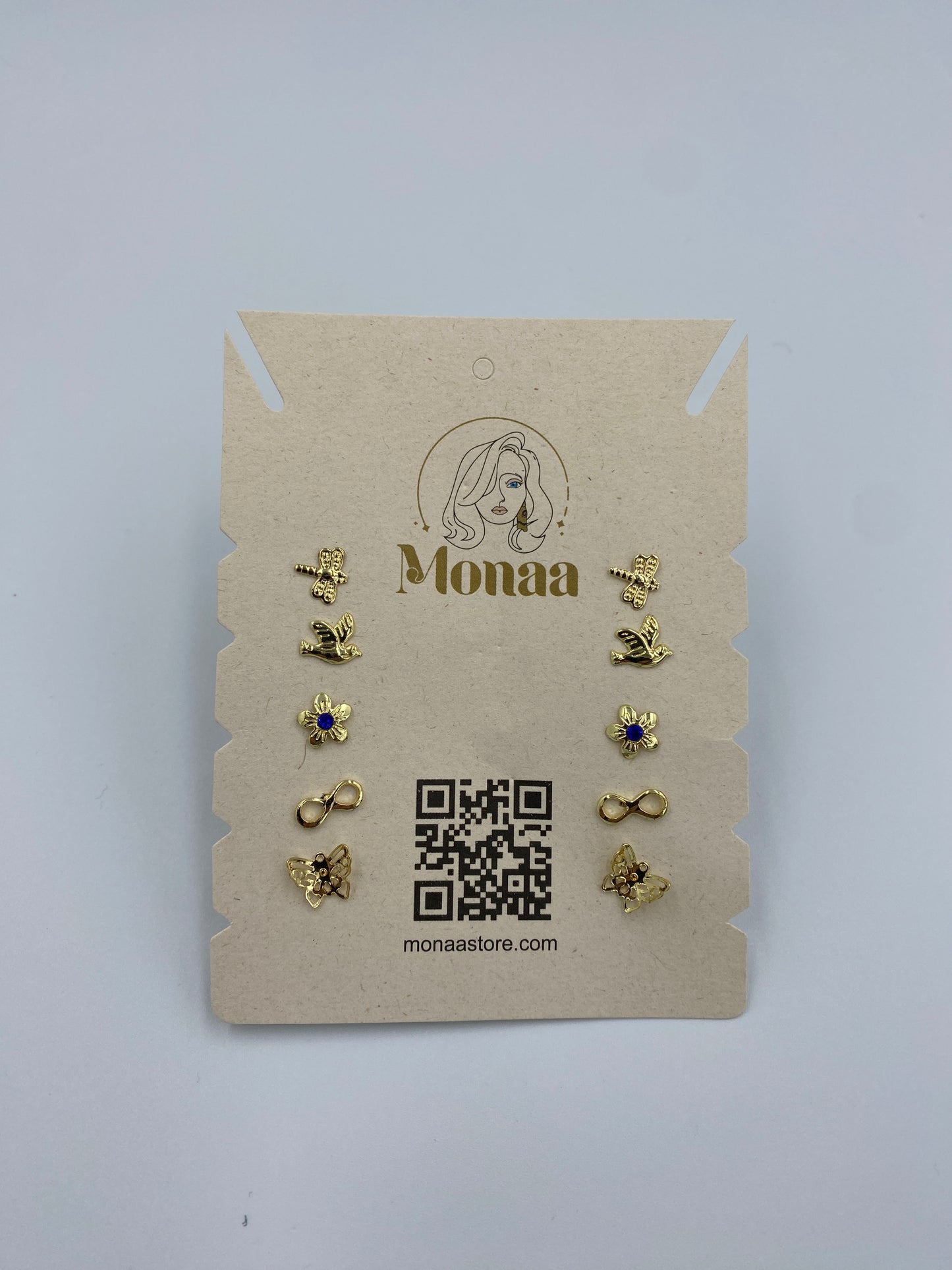 Set of Small Gold  Earrings