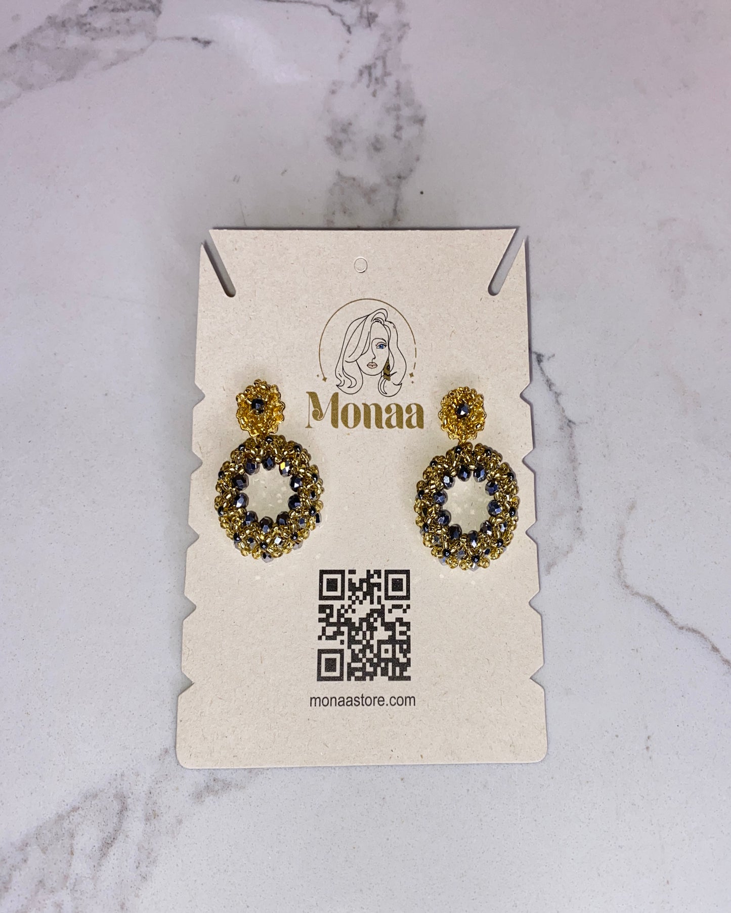 Modern Glam: Ring earrings in Gold and Silver.