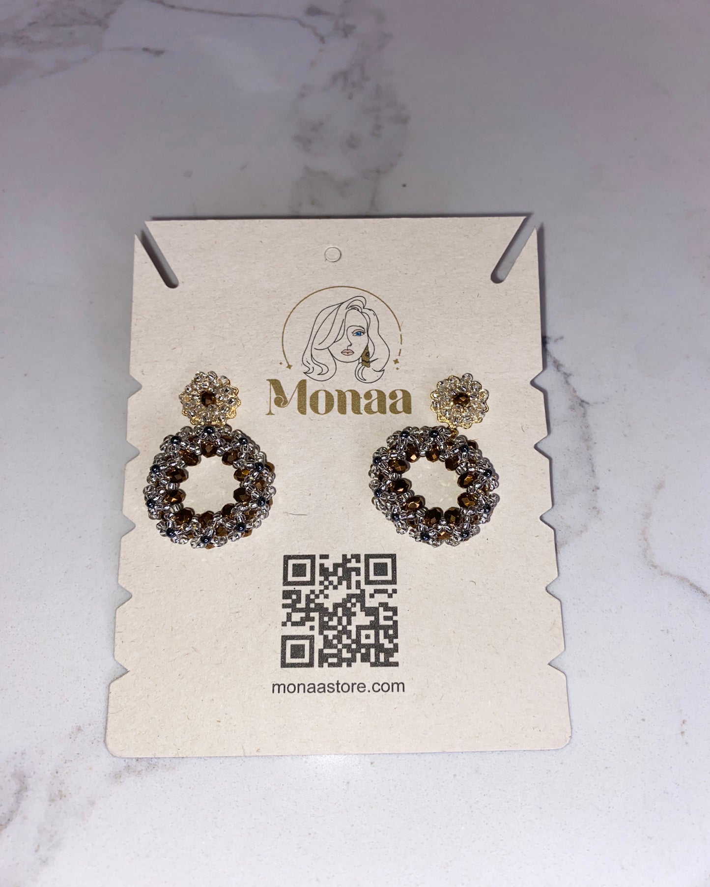 Modern Glam: Ring earrings in Gold and Silver.